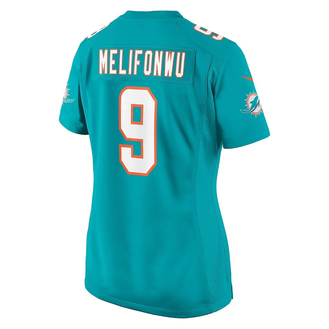 Zennovawear Ifeatu Melifonwu Miami Dolphins Women's Team Game Jersey - Aqua