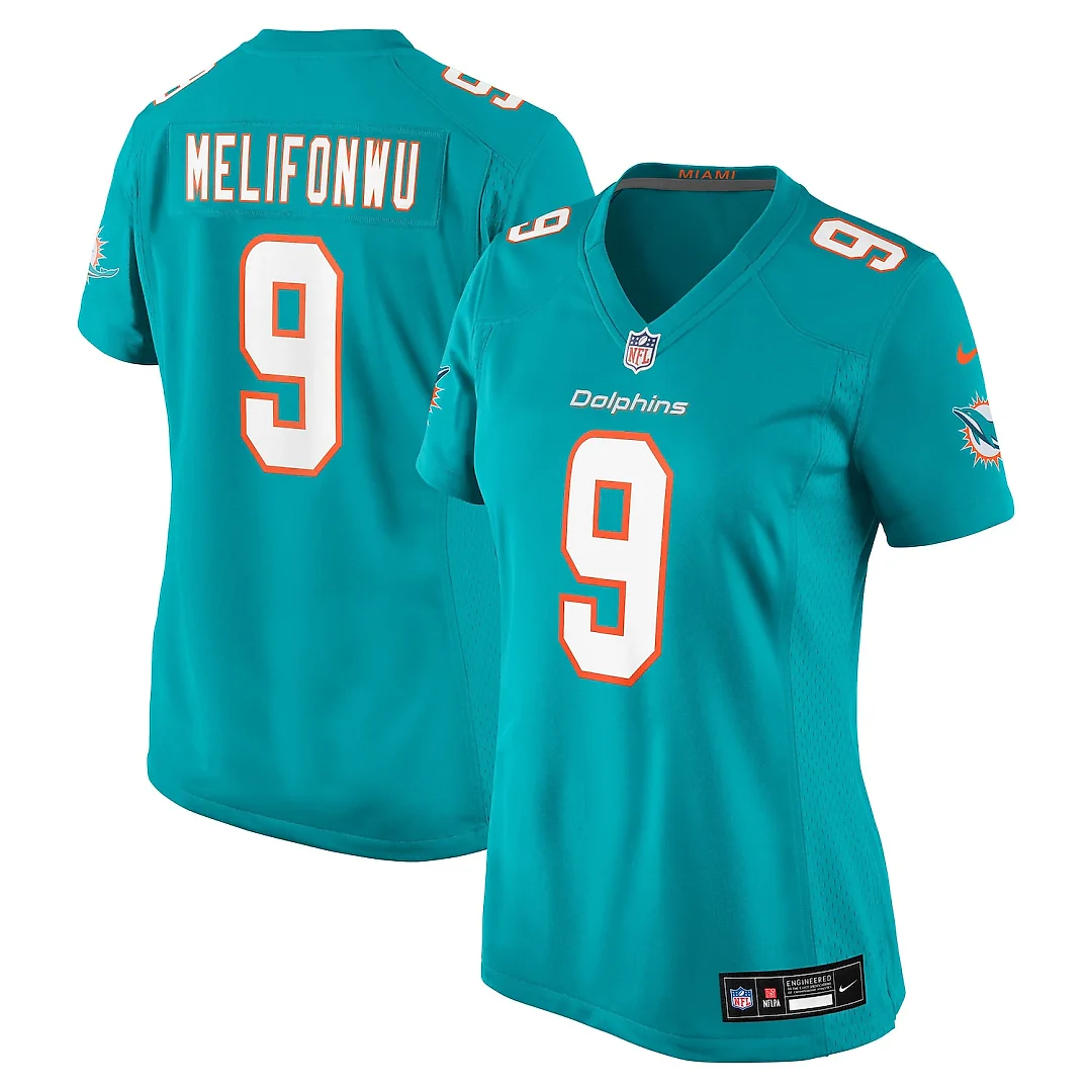 Zennovawear Ifeatu Melifonwu Miami Dolphins Women's Team Game Jersey - Aqua