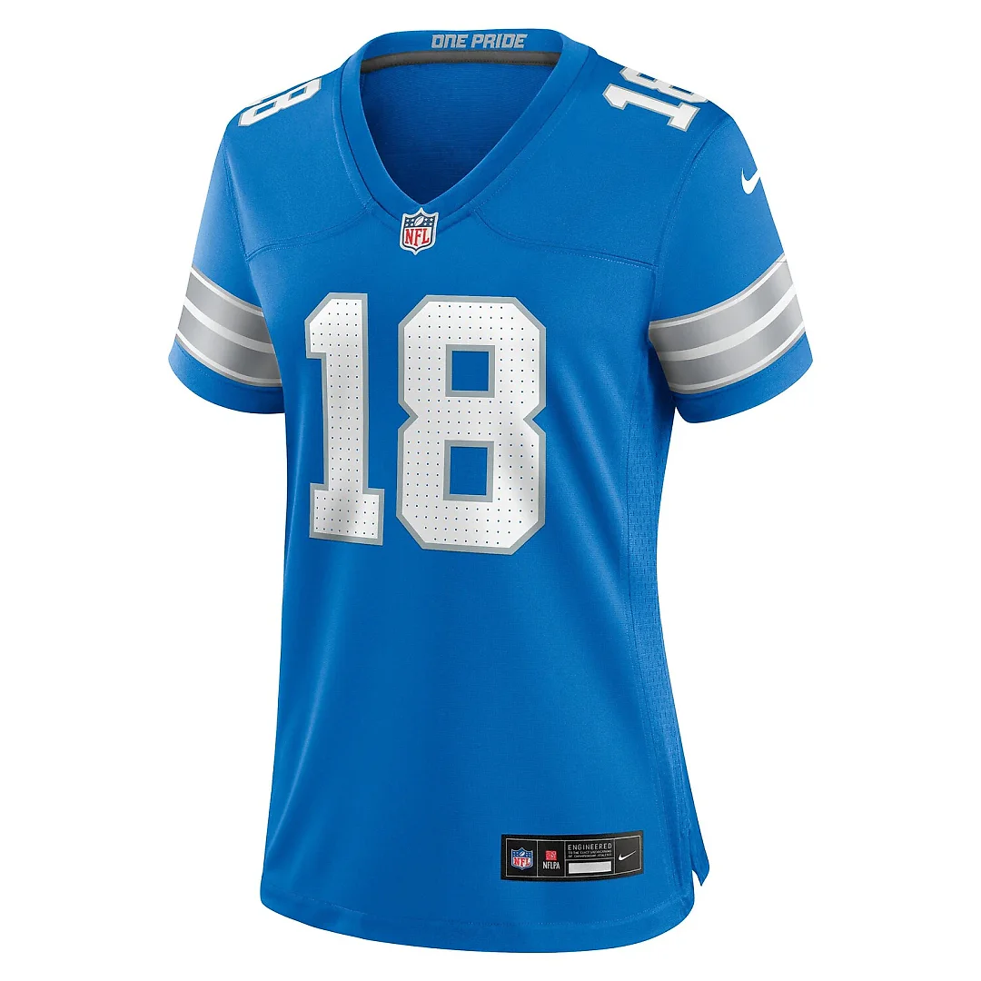 Zennovawear Isaac TeSlaa Detroit Lions Women's Game Player Jersey - Blue
