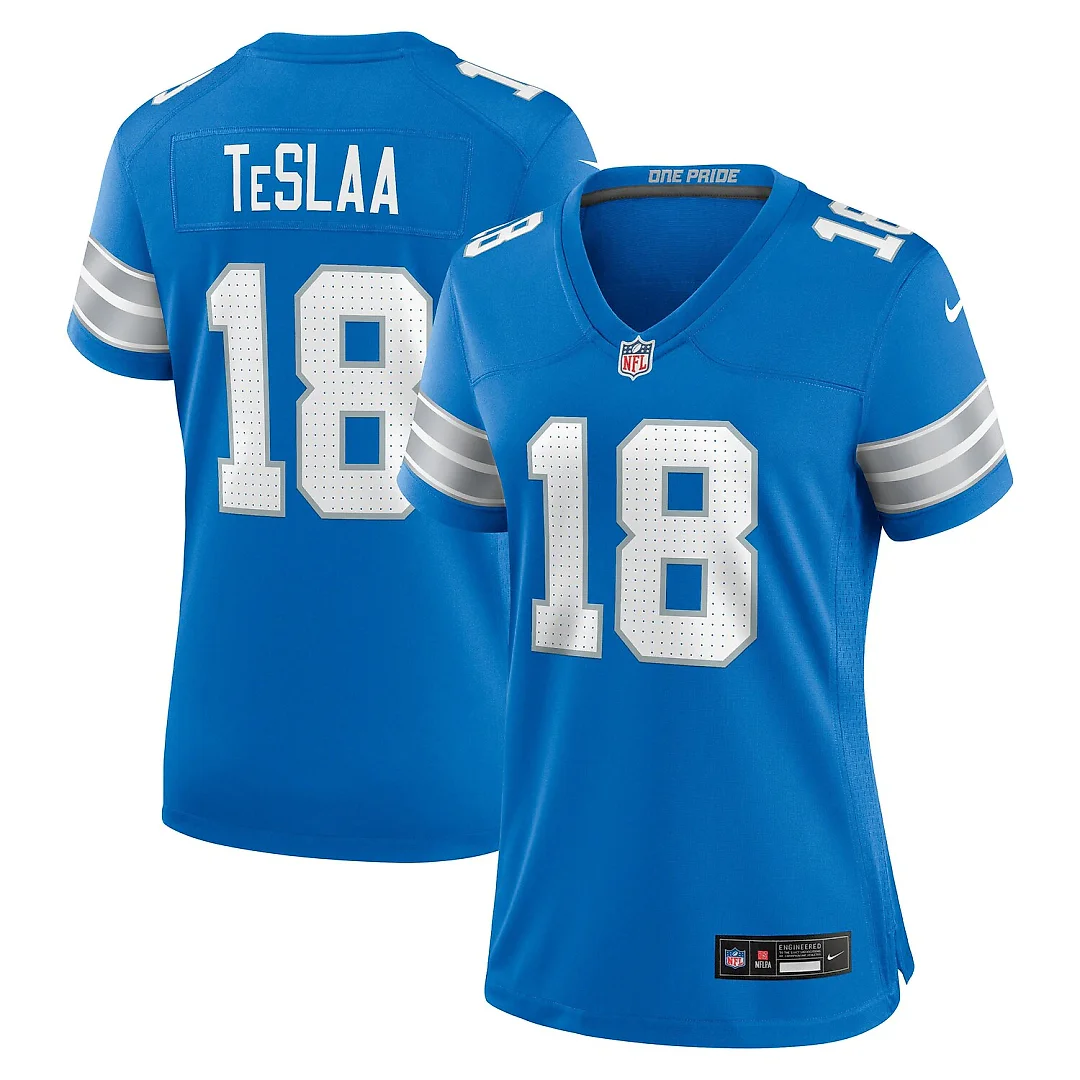 Zennovawear Isaac TeSlaa Detroit Lions Women's Game Player Jersey - Blue