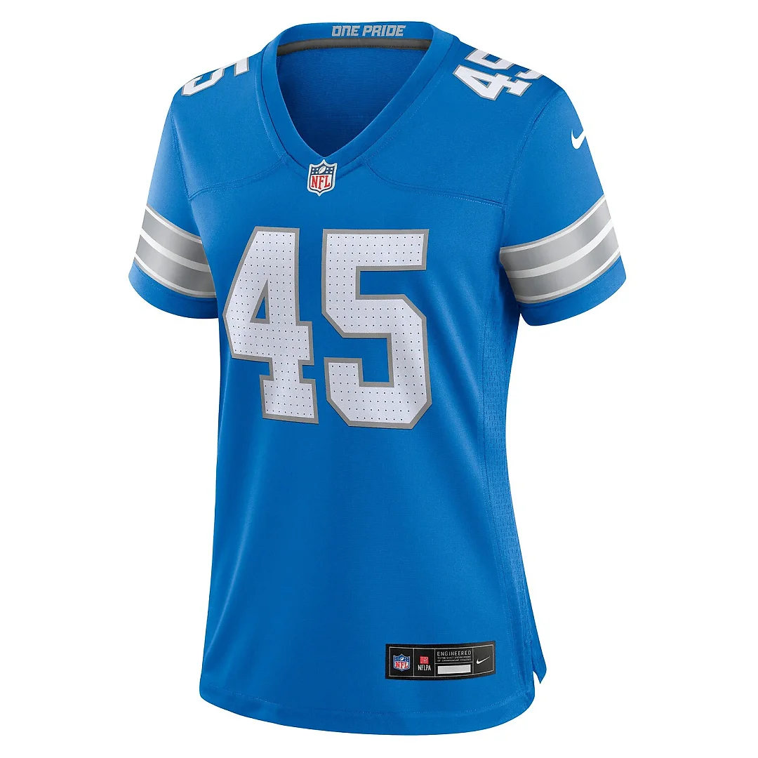 Zennovawear Isaac Ukwu Detroit Lions Women's Game Jersey - Blue