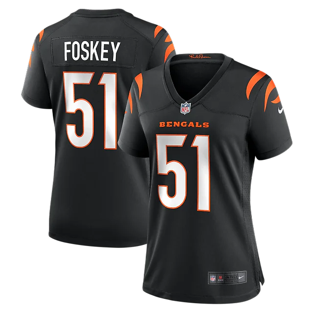 Zennovawear Isaiah Foskey Cincinnati Bengals Women's Team Game Jersey - Black