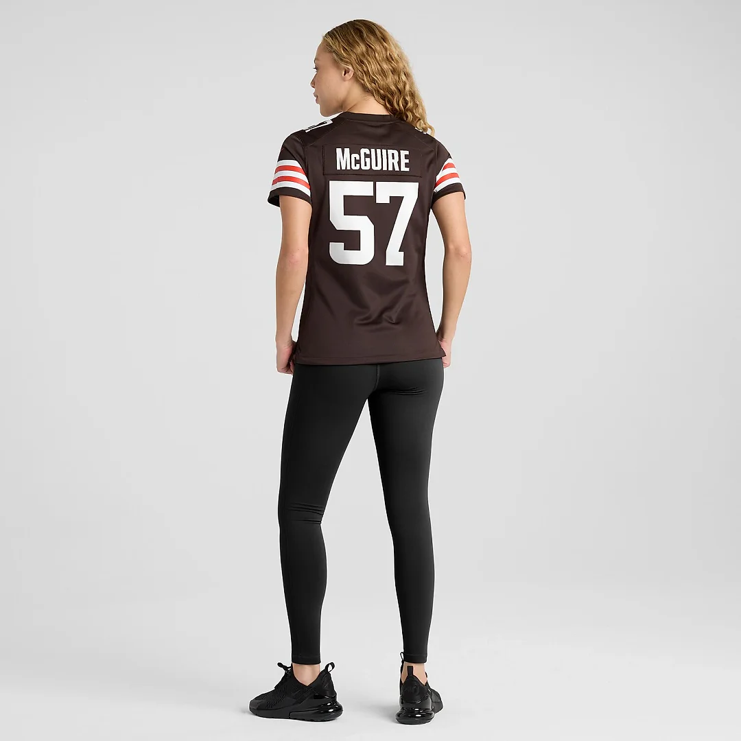 Zennovawear Isaiah McGuire Cleveland Browns Women's Team Game Jersey - Brown