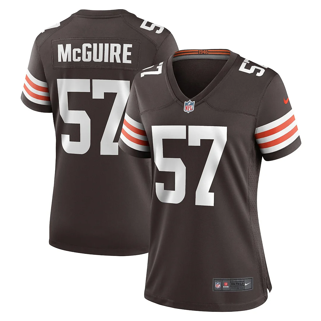 Zennovawear Isaiah McGuire Cleveland Browns Women's Team Game Jersey - Brown
