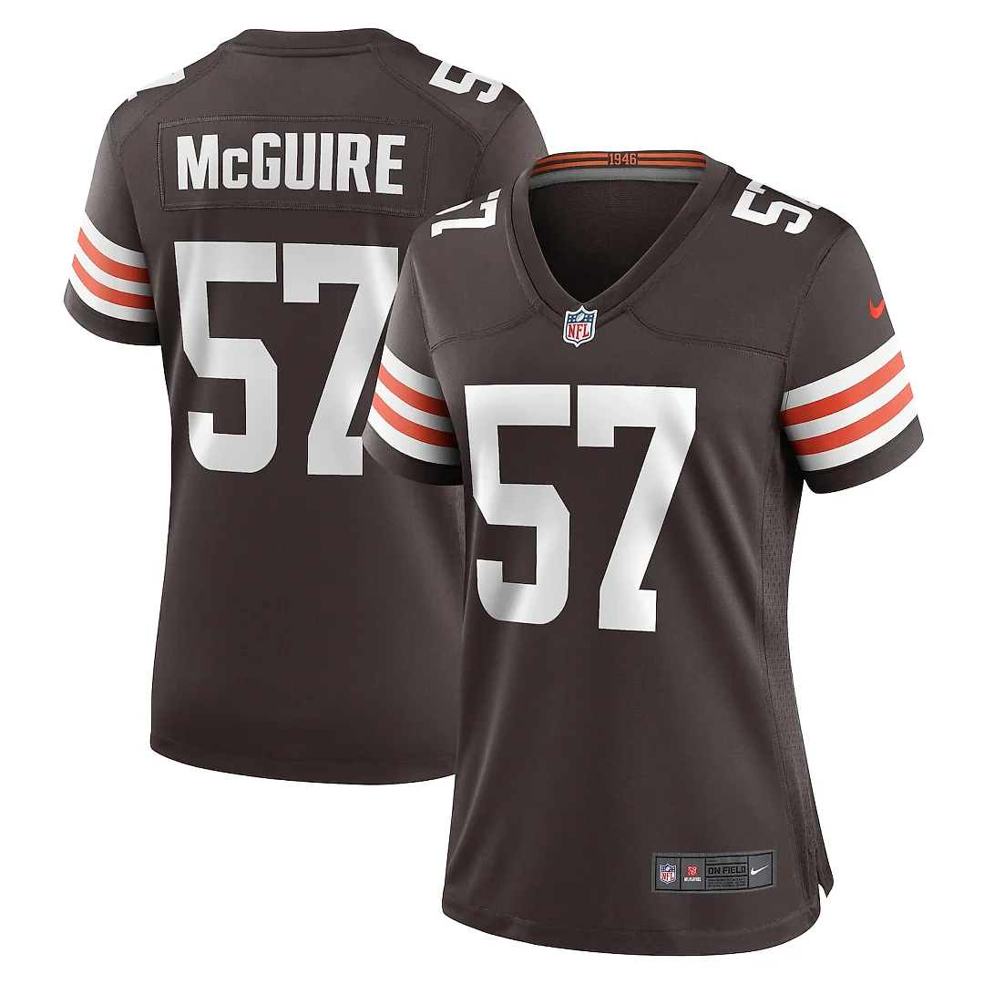 Zennovawear Isaiah McGuire Cleveland Browns Women's Team Game Jersey - Brown