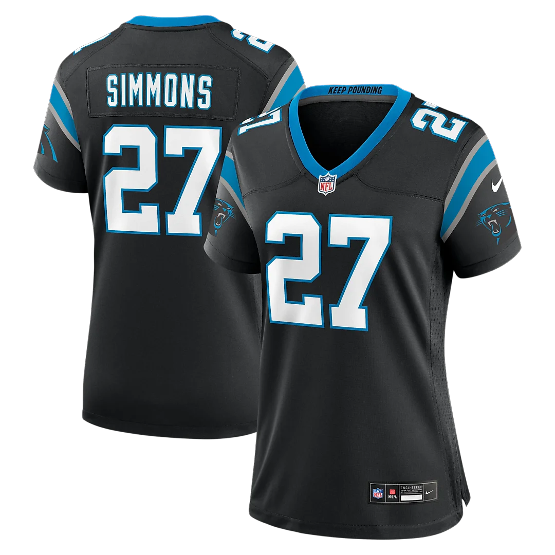 Zennovawear Isaiah Simmons Carolina Panthers Women's Team Game Jersey - Black