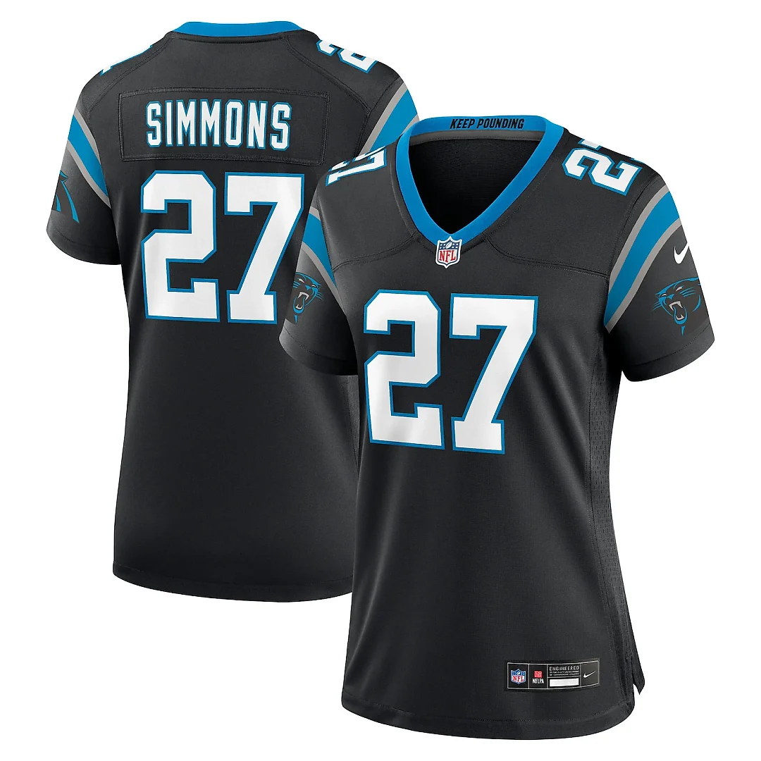 Zennovawear Isaiah Simmons Carolina Panthers Women's Team Game Jersey - Black