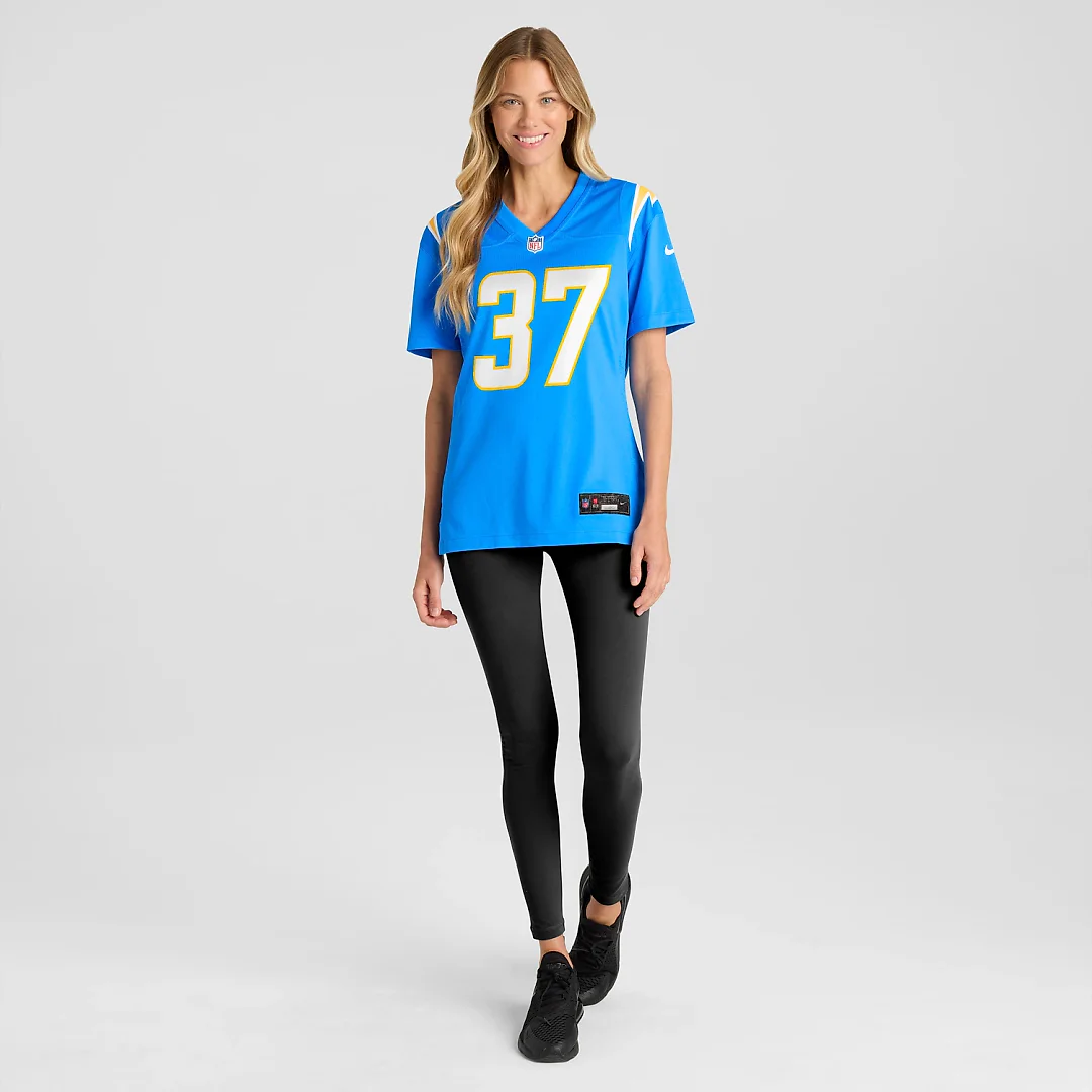 Zennovawear Isas Waxter Los Angeles Chargers Women's Team Game Jersey - Powder Blue