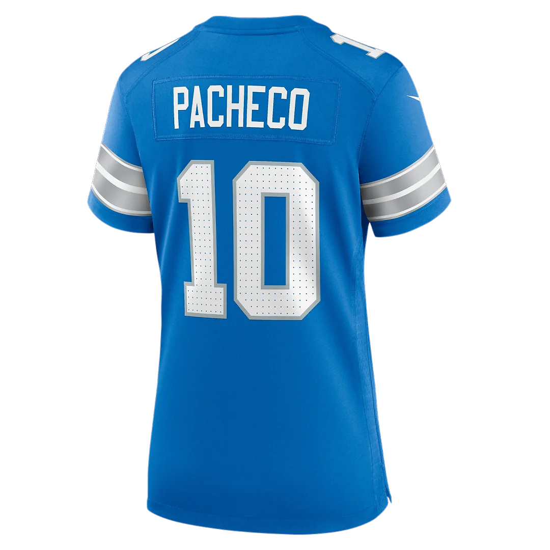 Zennovawear Isiah Pacheco Detroit Lions Women's Team Game Jersey - Blue