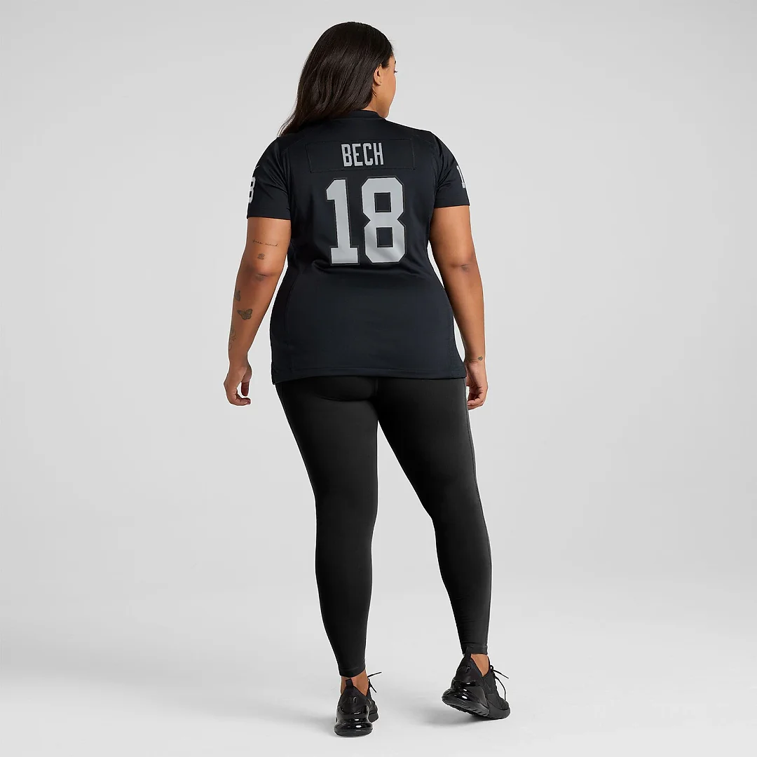 Zennovawear Jack Bech Las Vegas Raiders Women's Team Game Jersey - Black