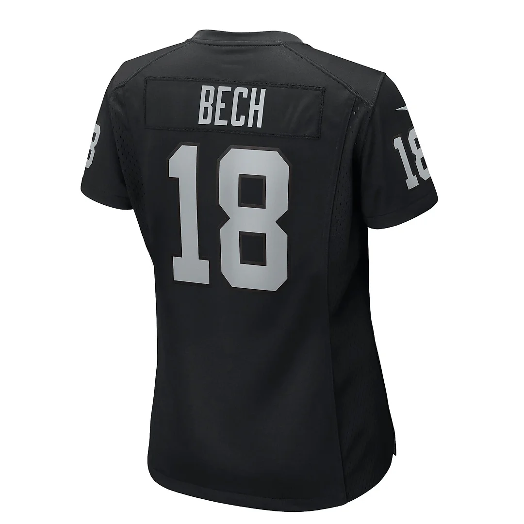 Zennovawear Jack Bech Las Vegas Raiders Women's Team Game Jersey - Black