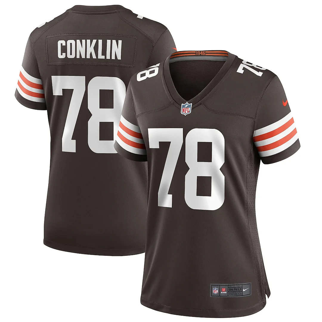 Zennovawear Jack Conklin Cleveland Browns Women's Player Game Jersey - Brown