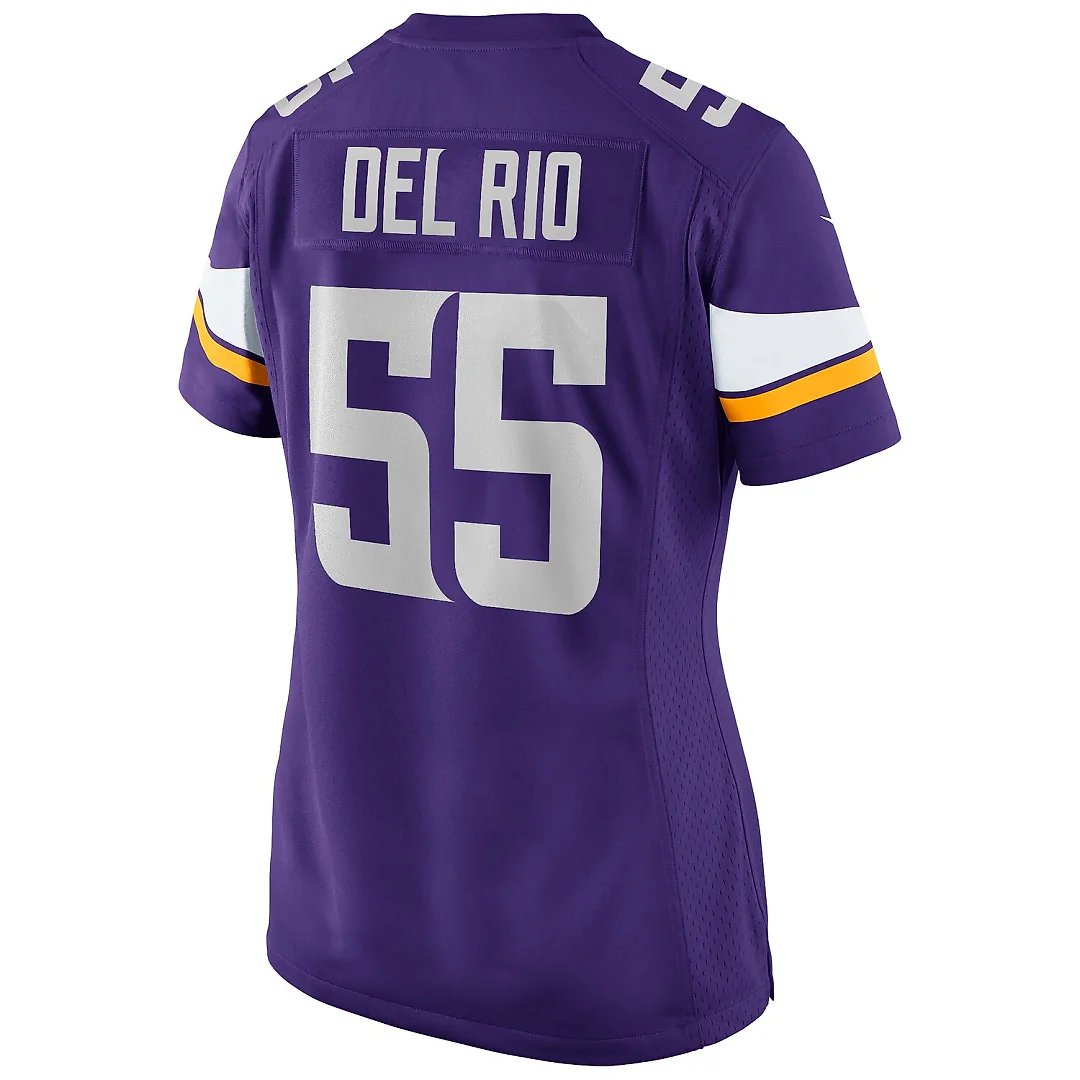 Zennovawear Jack Del Rio Minnesota Vikings Women's Game Retired Player Jersey - Purple