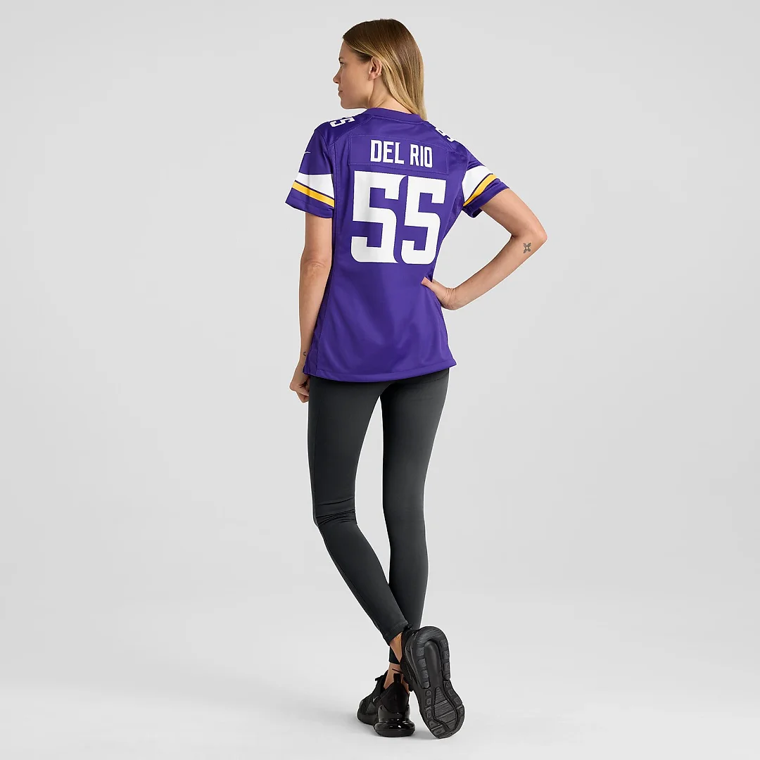 Zennovawear Jack Del Rio Minnesota Vikings Women's Game Retired Player Jersey - Purple