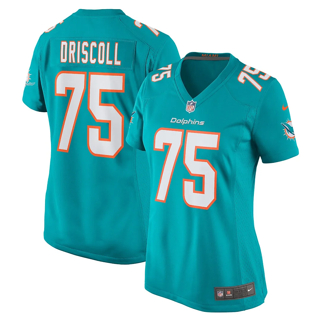 Zennovawear Jack Driscoll Miami Dolphins Women's Team Game Jersey - Aqua