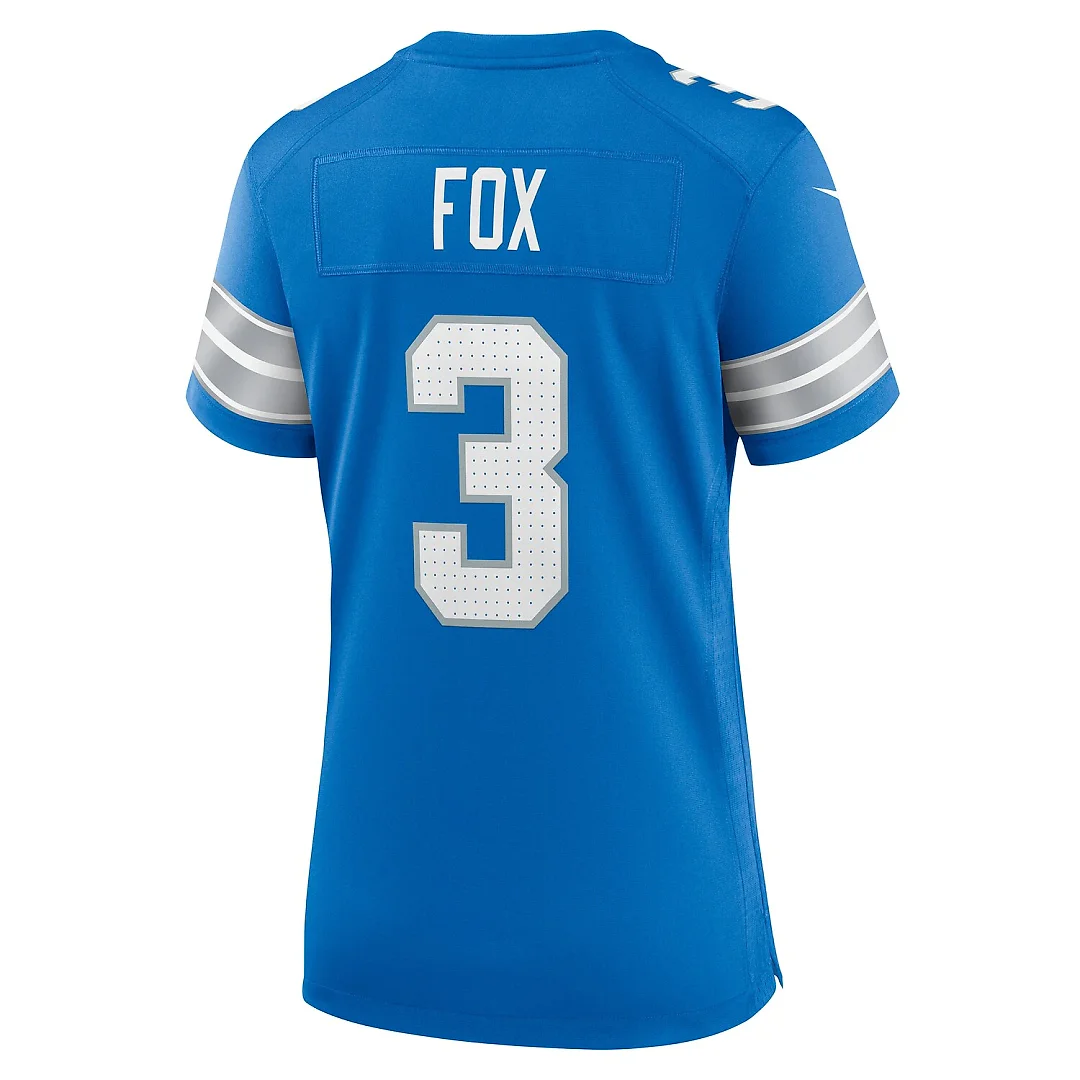 Zennovawear Jack Fox Detroit Lions Women's Team Game Jersey - Blue