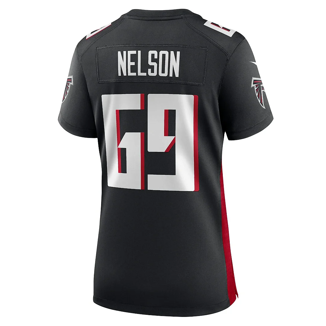 Zennovawear Jack Nelson Atlanta Falcons Women's Team Game Jersey - Black