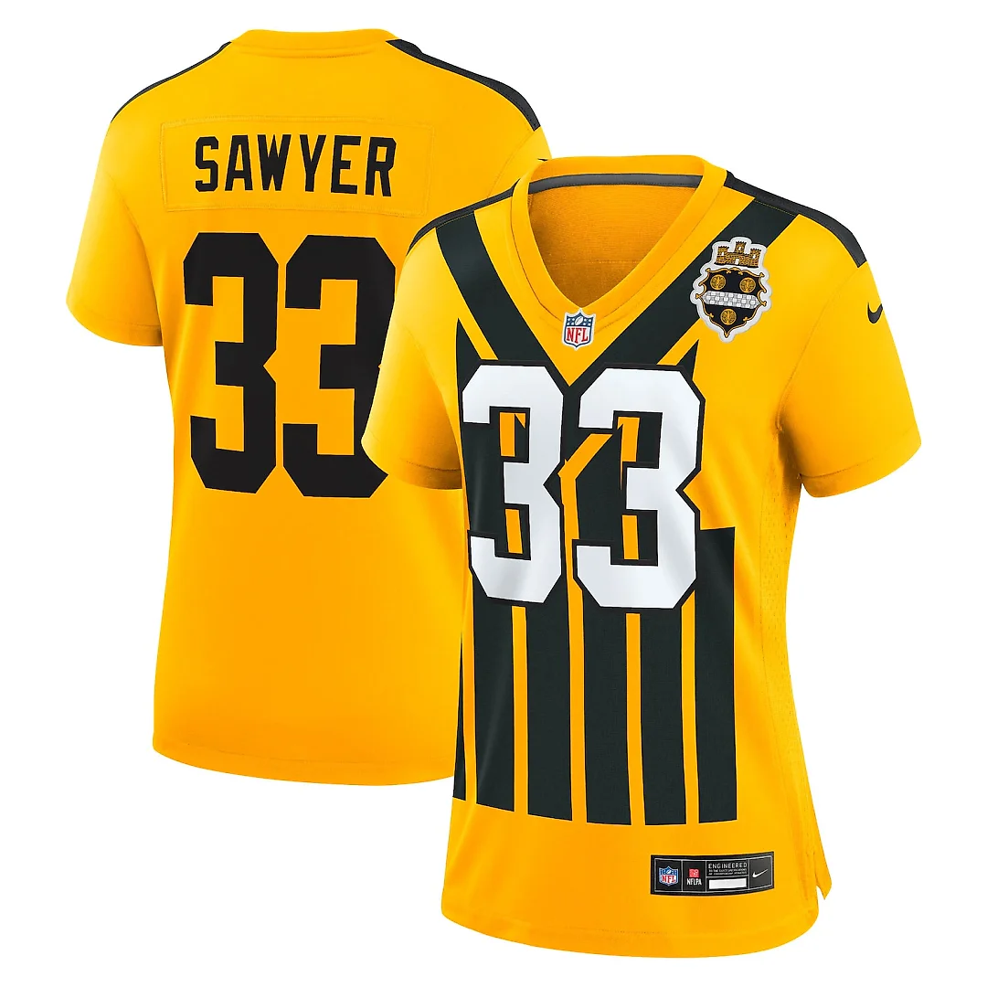 Zennovawear Jack Sawyer Pittsburgh Steelers Women's Alternate Game Jersey - Gold