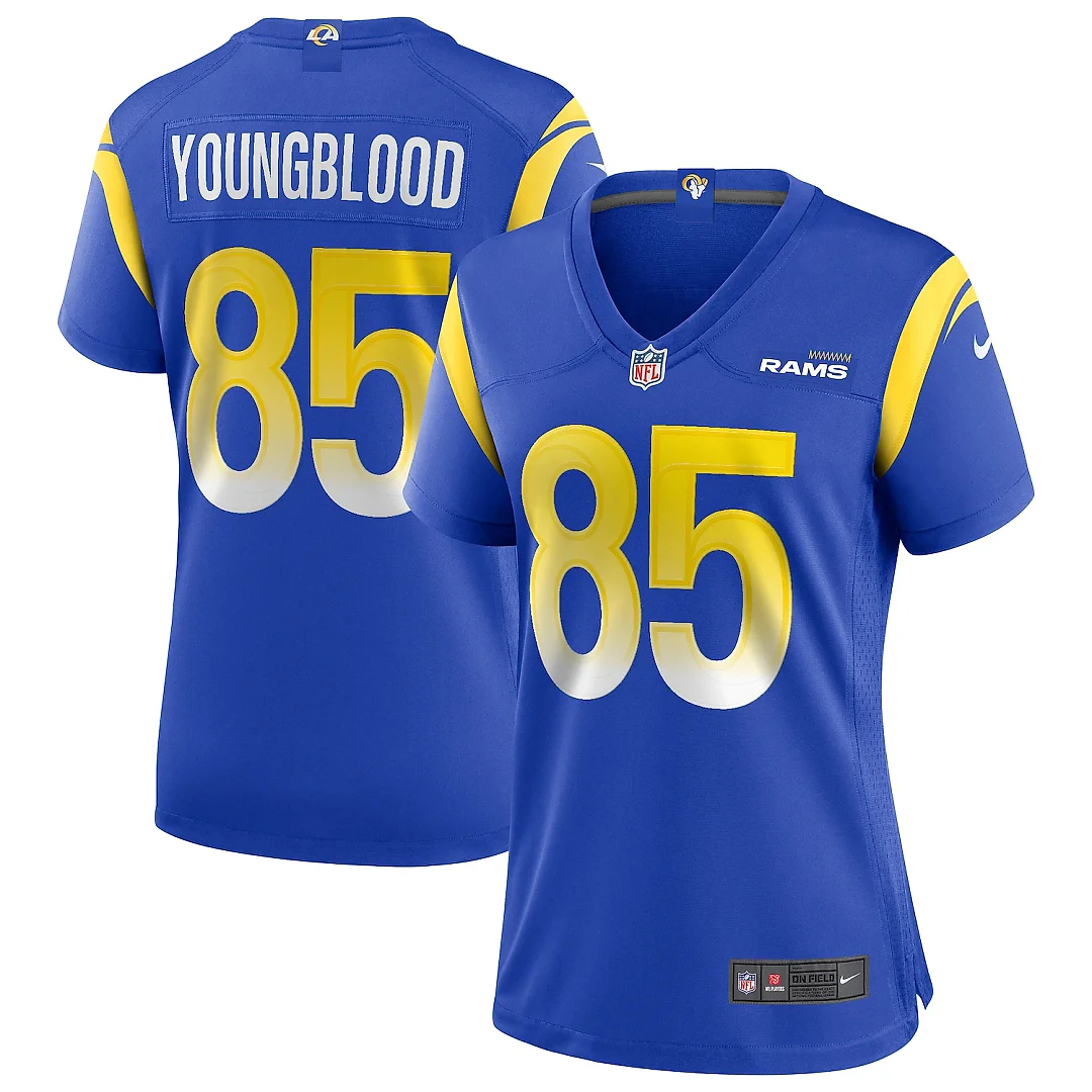 Zennovawear Jack Youngblood Los Angeles Rams Women's Game Retired Player Jersey - Royal