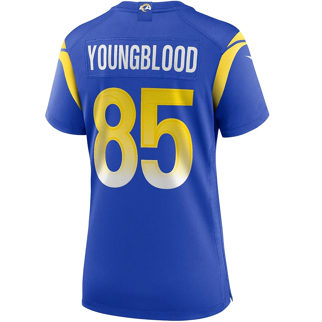 Zennovawear Jack Youngblood Los Angeles Rams Women's Game Retired Player Jersey - Royal