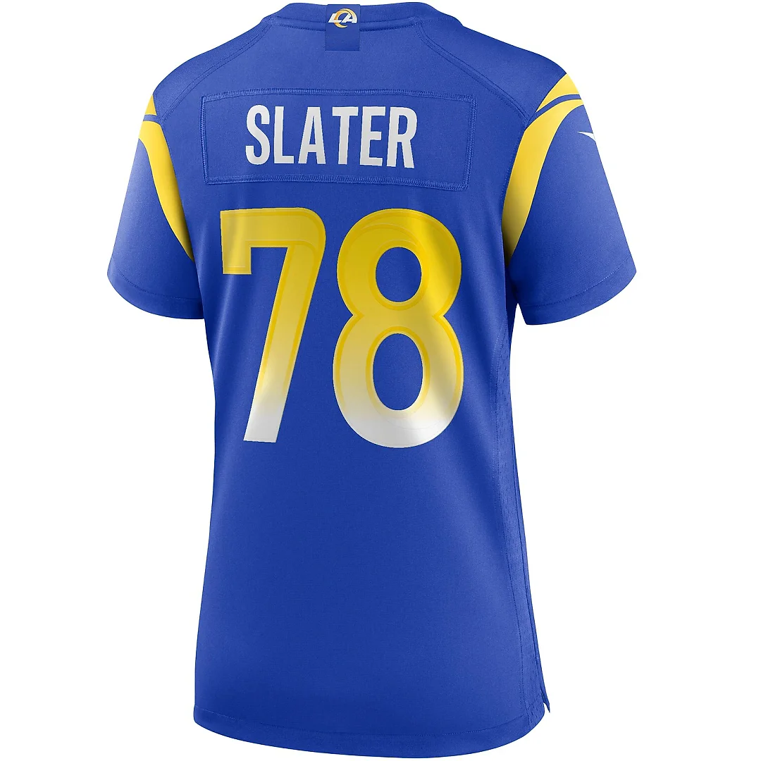 Zennovawear Jackie Slater Los Angeles Rams Women's Game Retired Player Jersey - Royal