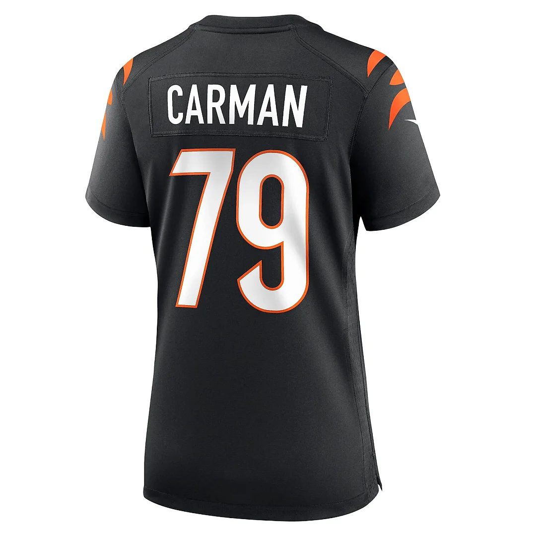 Zennovawear Jackson Carman Cincinnati Bengals Women's Game Jersey - Black