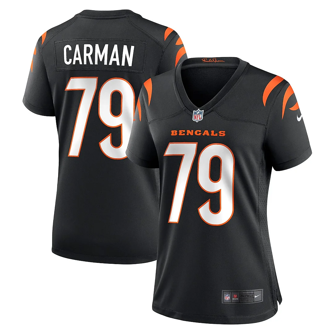 Zennovawear Jackson Carman Cincinnati Bengals Women's Game Jersey - Black