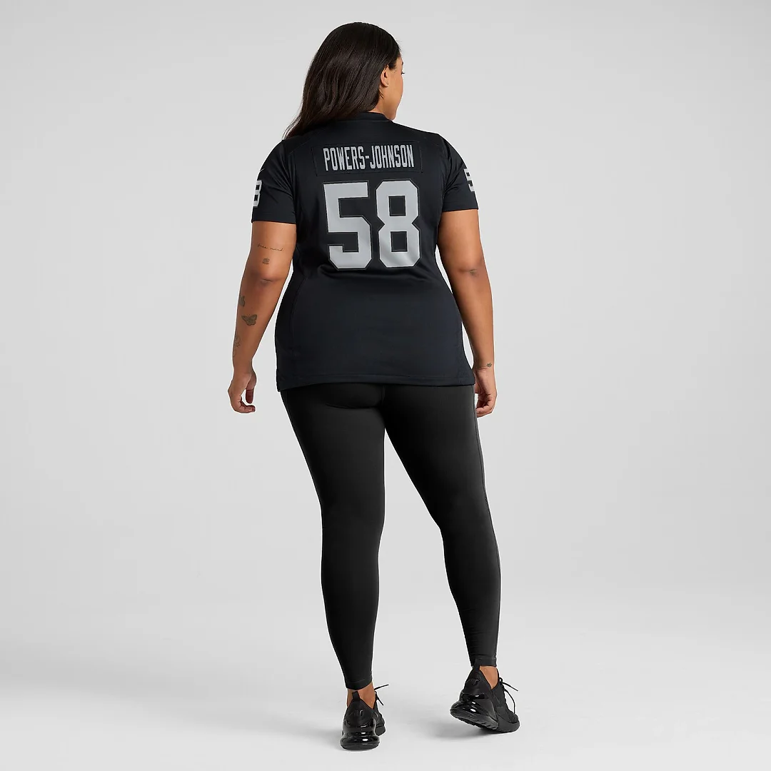 Zennovawear Jackson Powers-Johnson Las Vegas Raiders Women's Game Jersey - Black