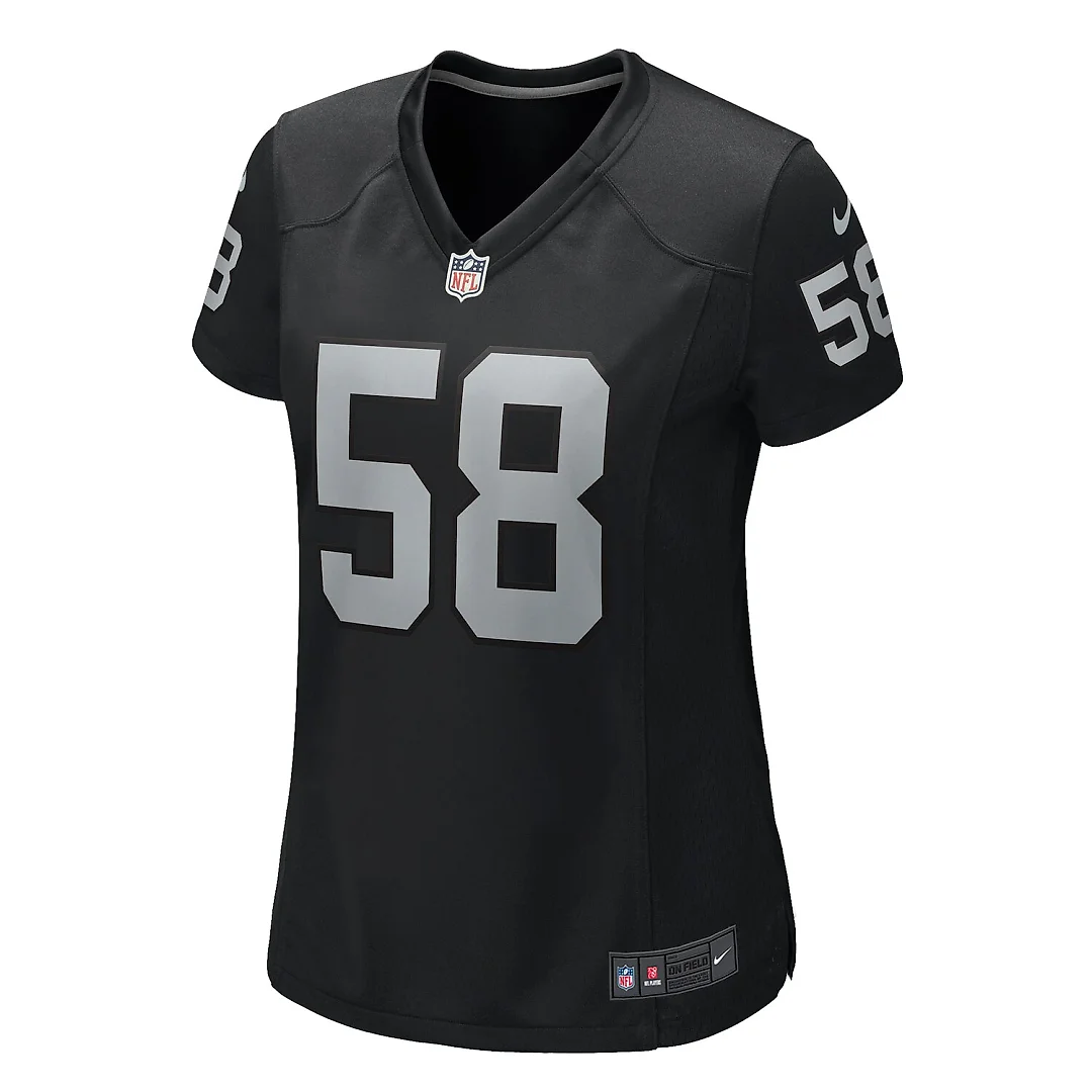 Zennovawear Jackson Powers-Johnson Las Vegas Raiders Women's Game Jersey - Black
