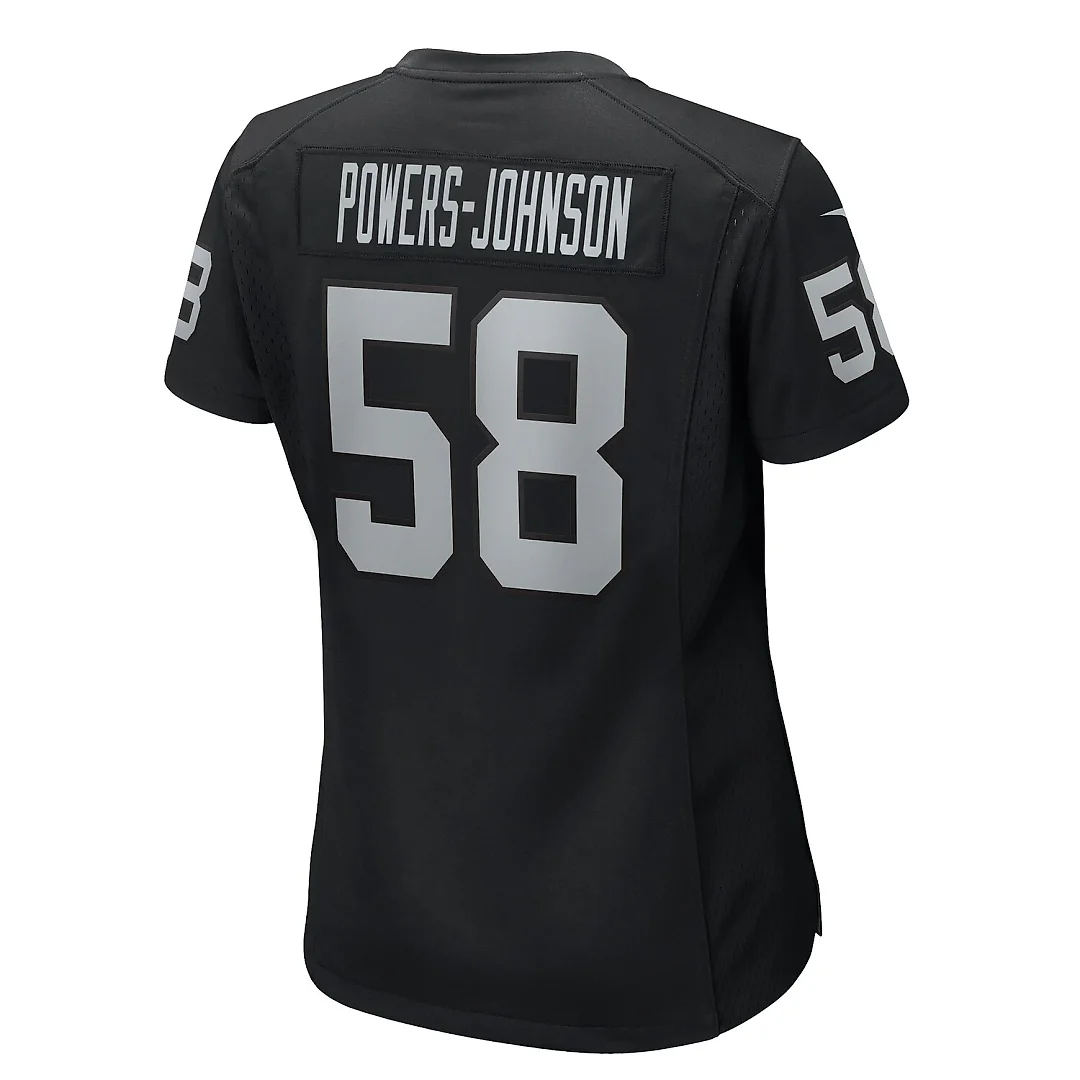 Zennovawear Jackson Powers-Johnson Las Vegas Raiders Women's Game Jersey - Black