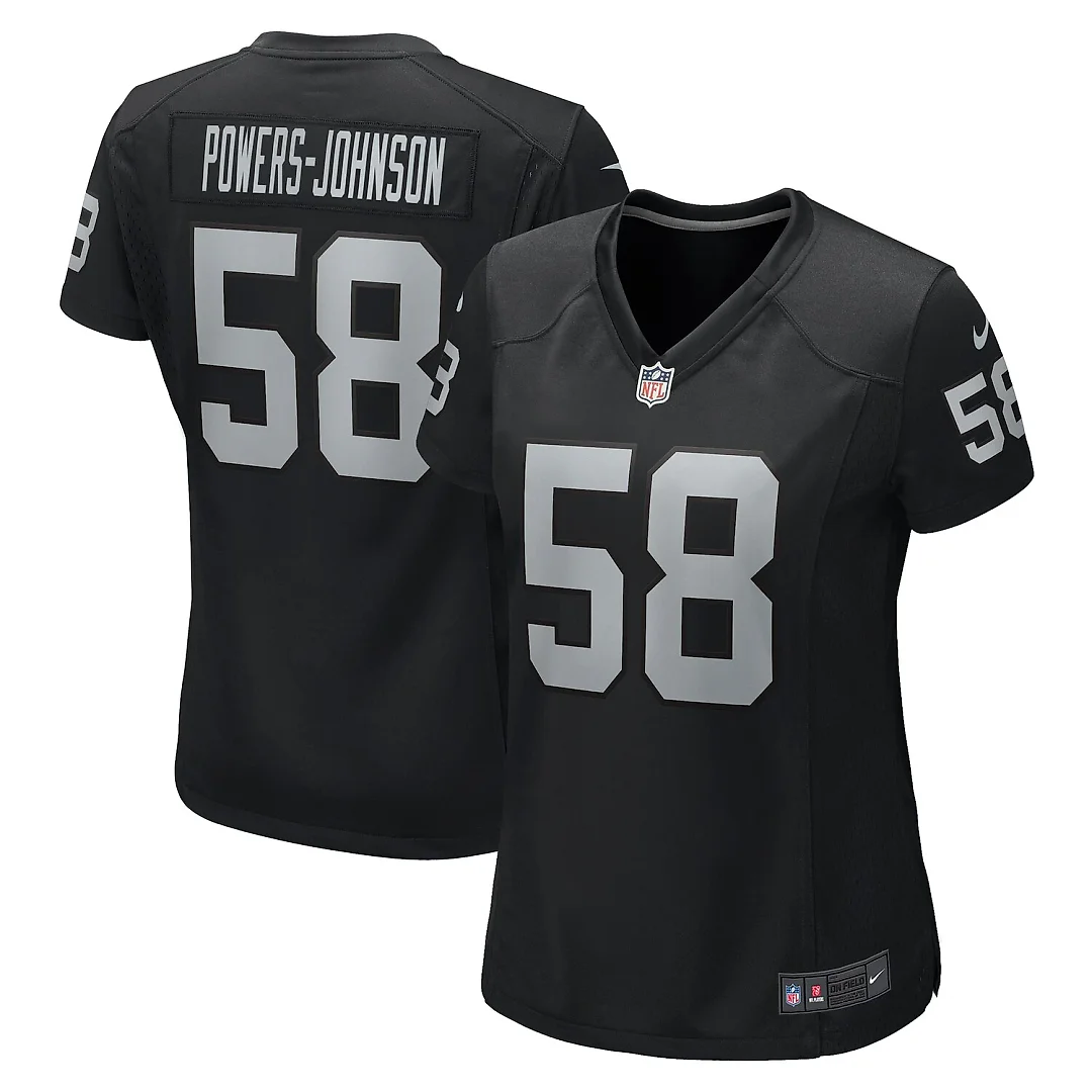 Zennovawear Jackson Powers-Johnson Las Vegas Raiders Women's Game Jersey - Black