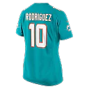 Zennovawear Jacob Rodriguez Miami Dolphins Women's Team Game Jersey - Aqua