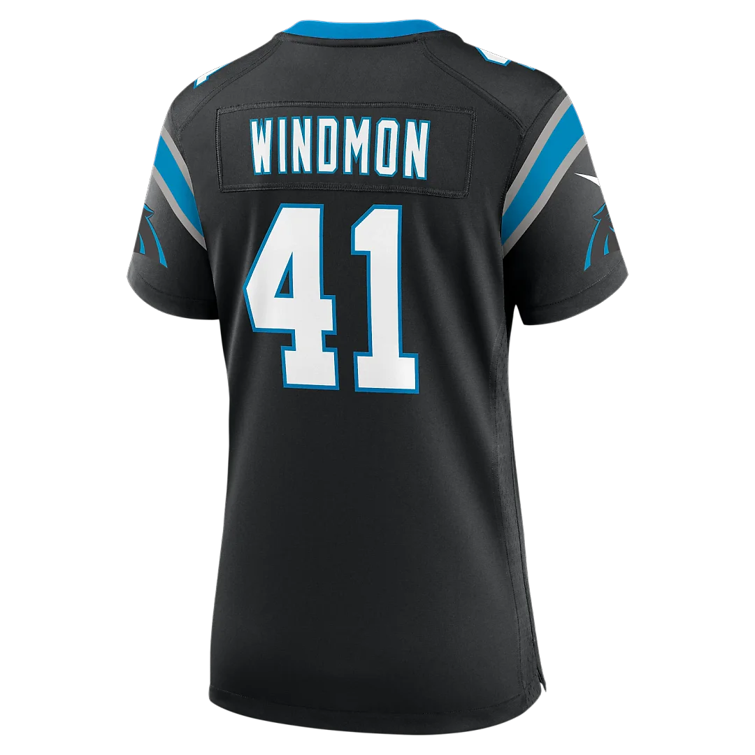 Zennovawear Jacoby Windmon Carolina Panthers Women's Team Game Jersey - Black