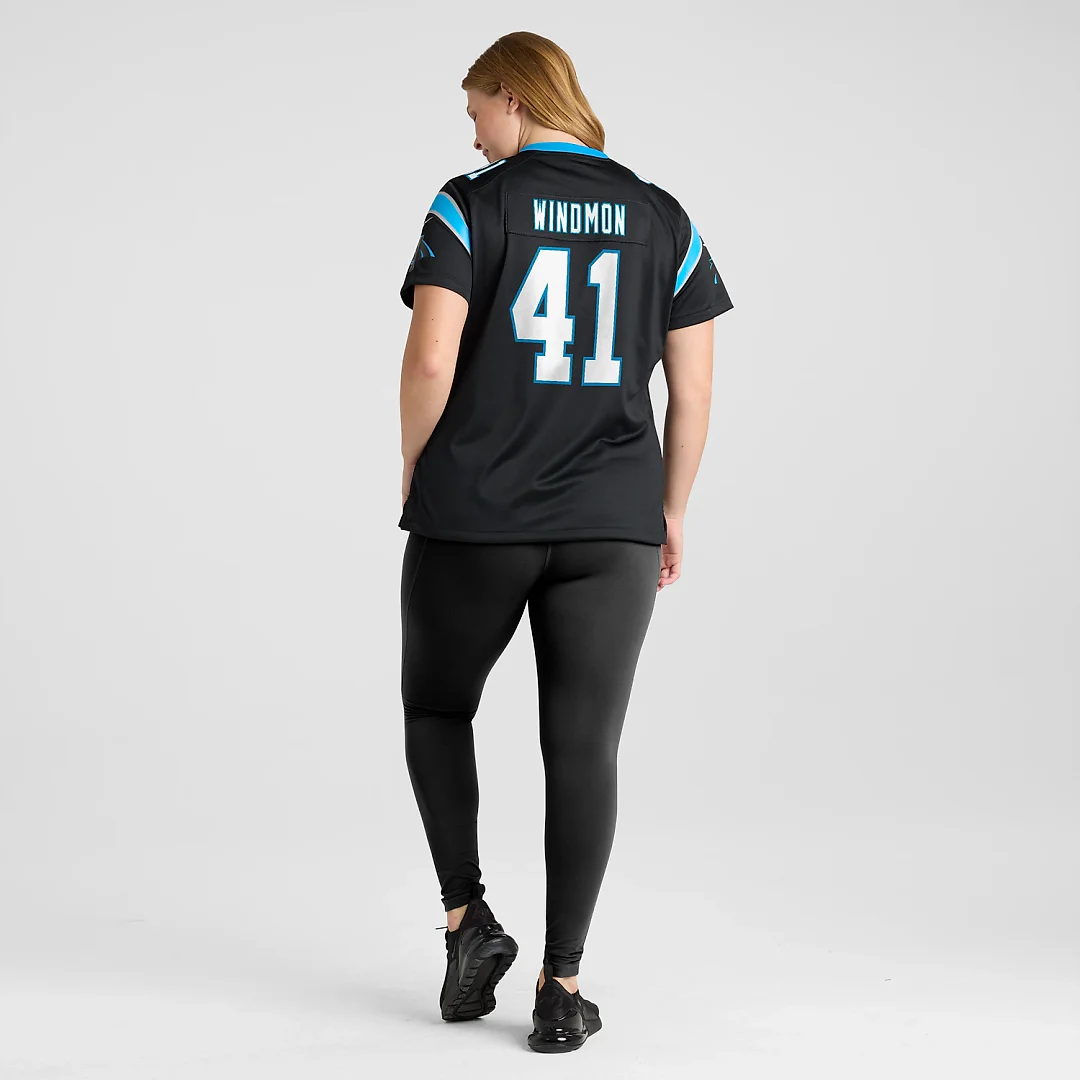 Zennovawear Jacoby Windmon Carolina Panthers Women's Team Game Jersey - Black