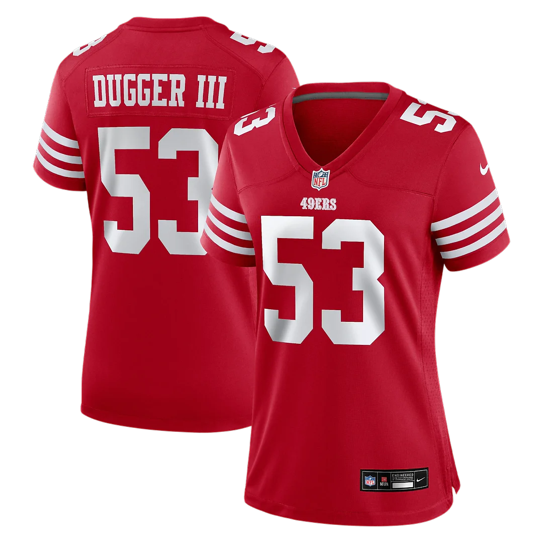 Zennovawear Jaden Dugger San Francisco 49ers Women's Team Game Jersey - Scarlet
