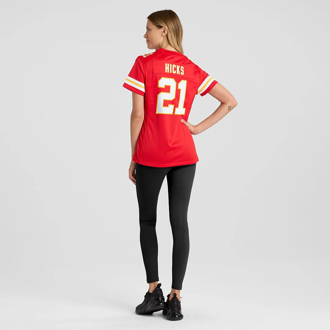 Zennovawear Jaden Hicks Kansas City Chiefs Women's Game Jersey - Red
