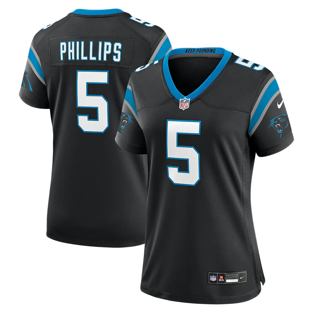 Zennovawear Jaelan Phillips Carolina Panthers Women's Team Game Jersey - Black
