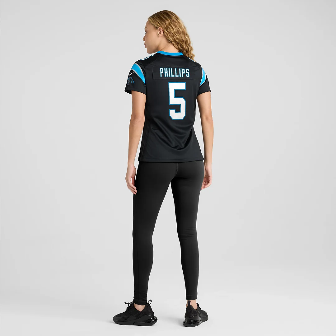 Zennovawear Jaelan Phillips Carolina Panthers Women's Team Game Jersey - Black