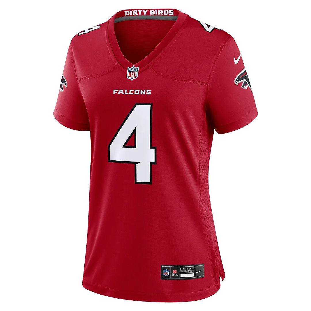 Zennovawear Jahan Dotson Atlanta Falcons Women's Team Game Jersey - Red