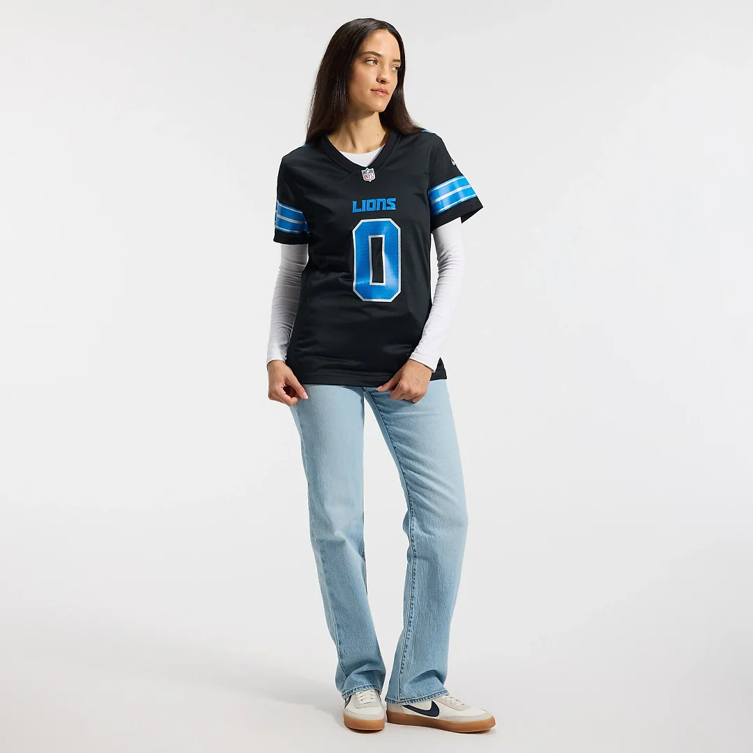 Zennovawear Jahmyr Gibbs Detroit Lions Women's 2nd Alternate Game Player Jersey - Black