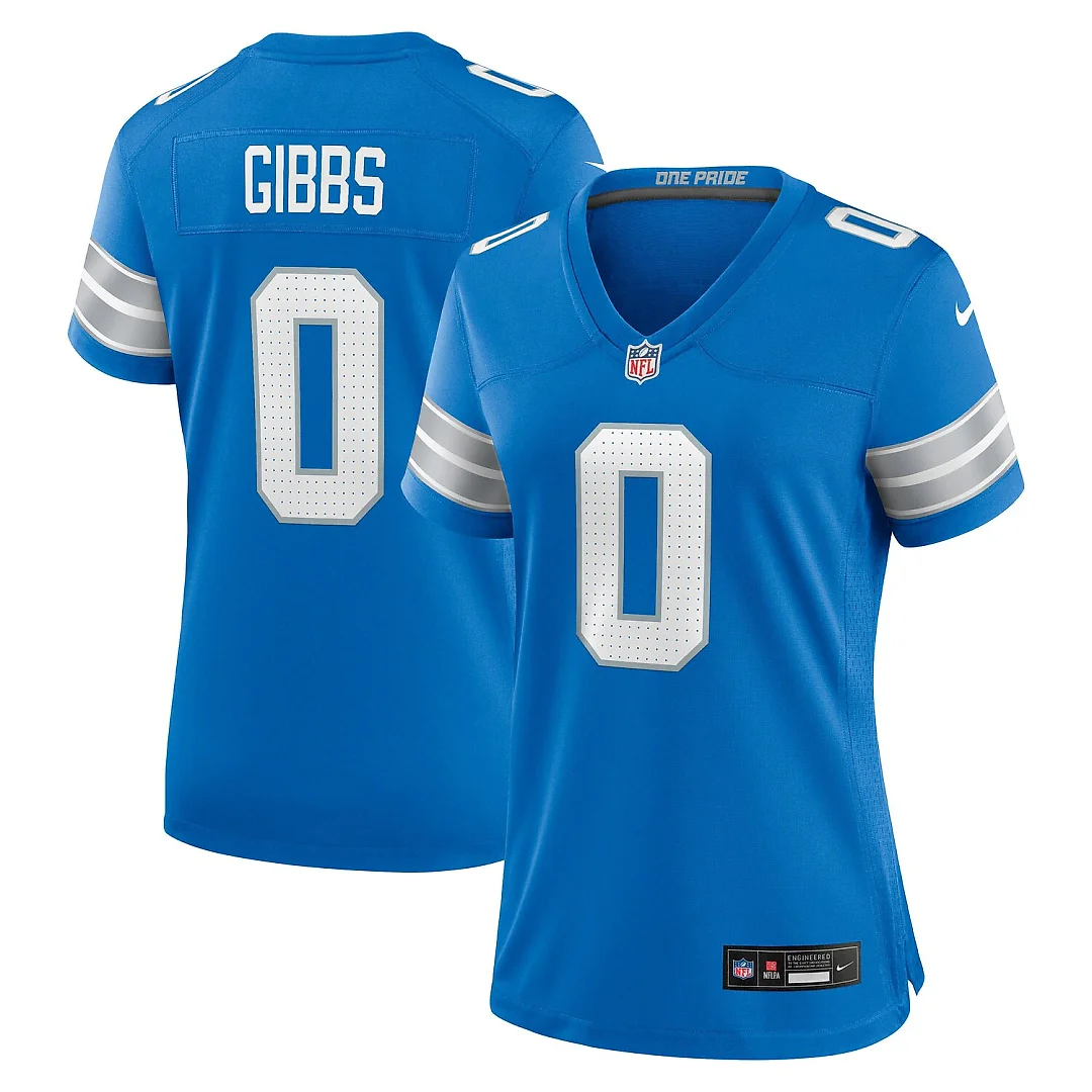 Zennovawear Jahmyr Gibbs Detroit Lions Women's Game Player Jersey - Blue