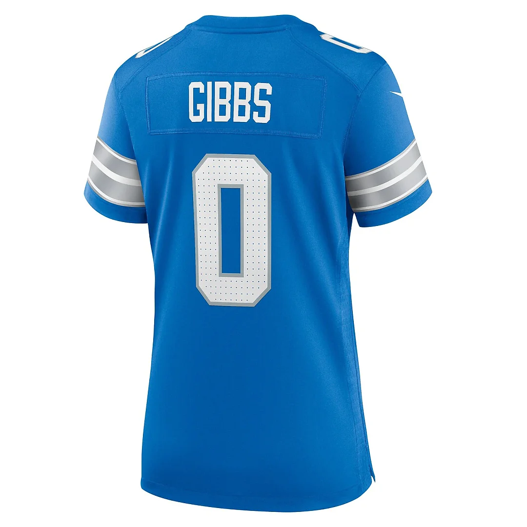 Zennovawear Jahmyr Gibbs Detroit Lions Women's Game Player Jersey - Blue