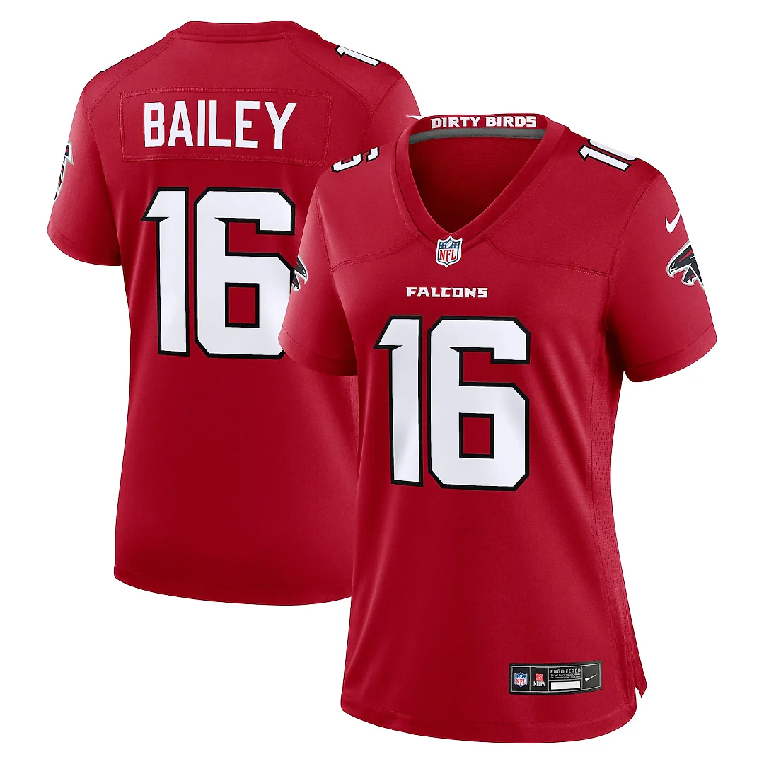 Zennovawear Jake Bailey Atlanta Falcons Women's Team Game Jersey - Red