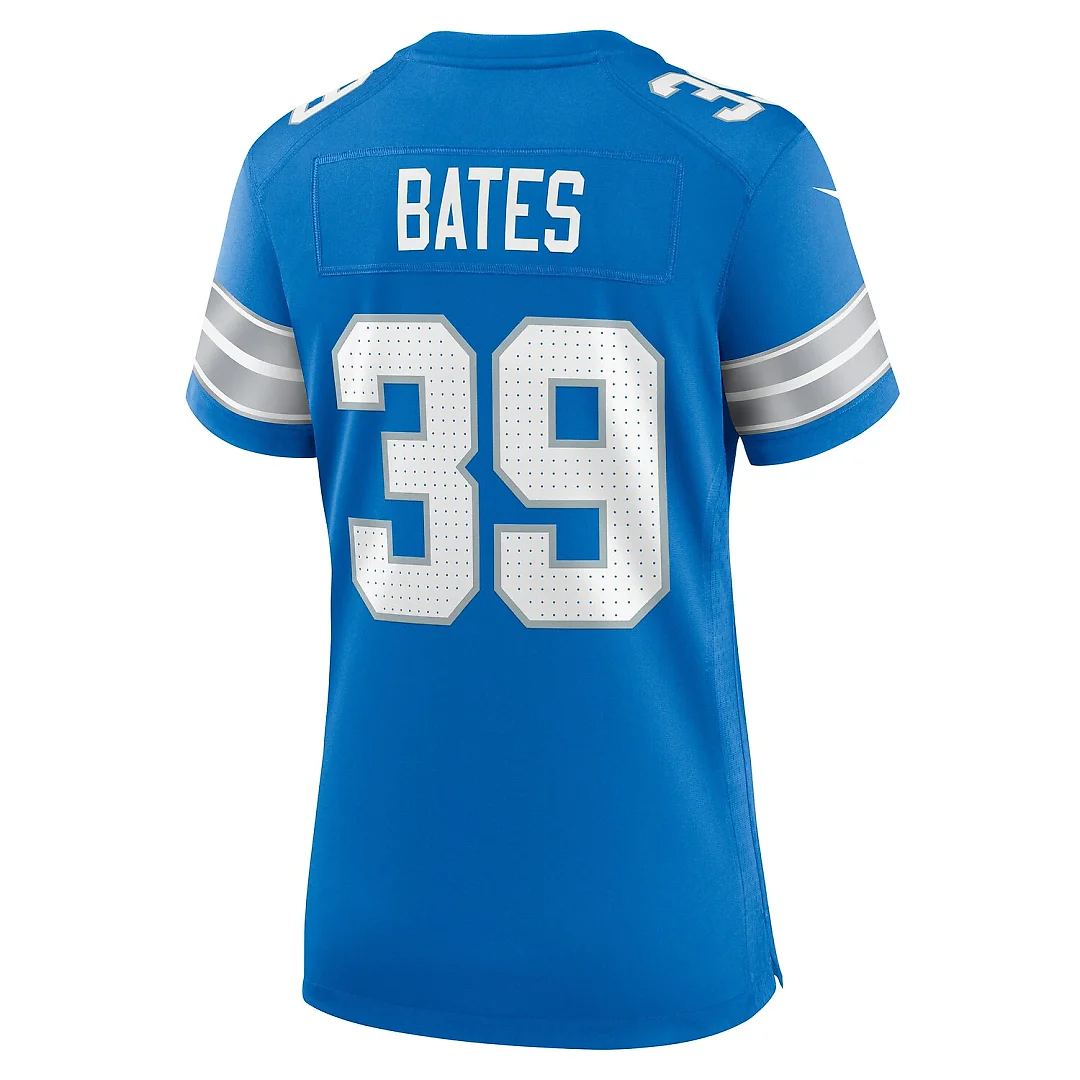 Zennovawear Jake Bates Detroit Lions Women's Team Game Jersey - Blue