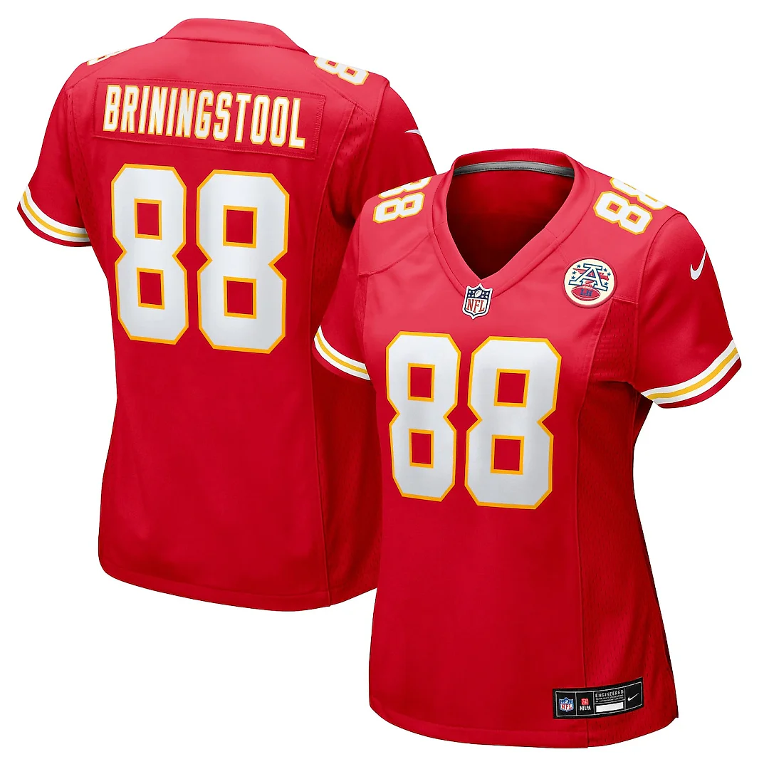 Zennovawear Jake Briningstool Kansas City Chiefs Women's Team Game Jersey - Red