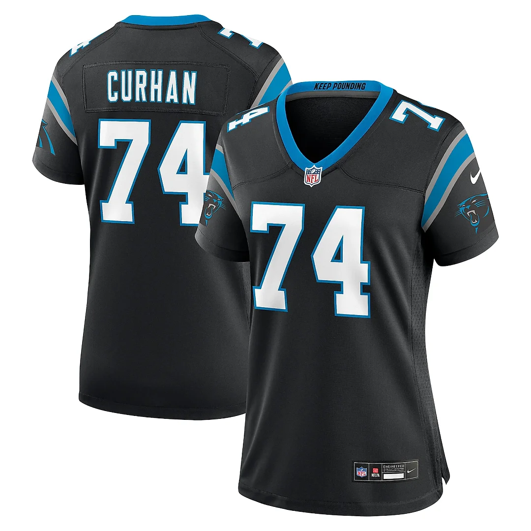 Zennovawear Jake Curhan Carolina Panthers Women's Team Game Jersey - Black