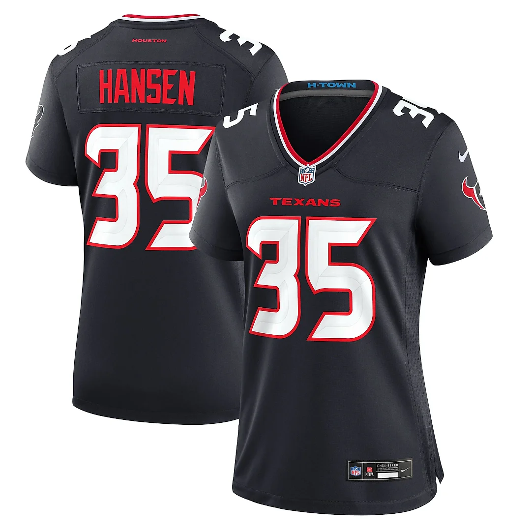 Zennovawear Jake Hansen Houston Texans Women's Team Game Jersey - Navy