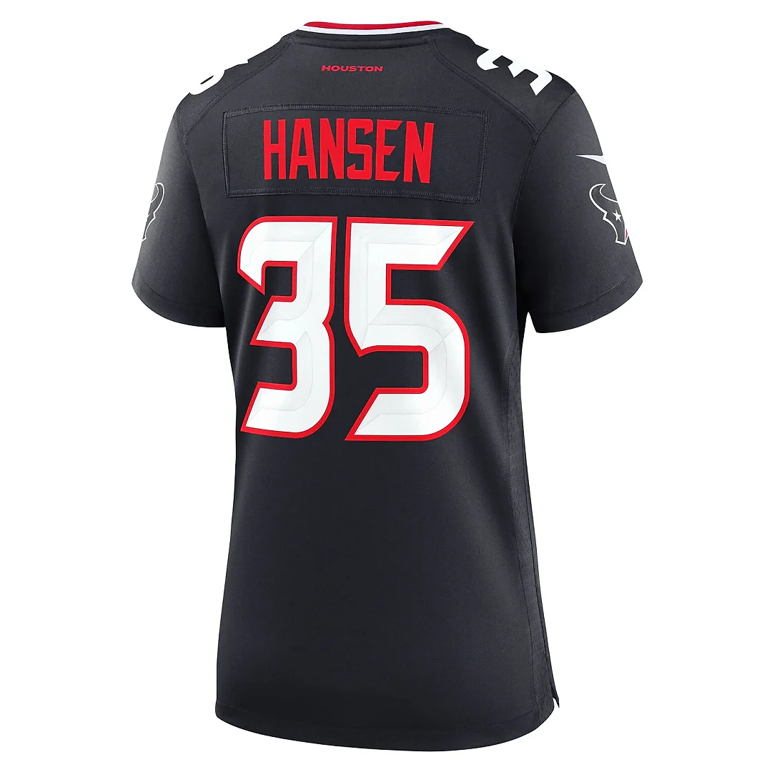 Zennovawear Jake Hansen Houston Texans Women's Team Game Jersey - Navy