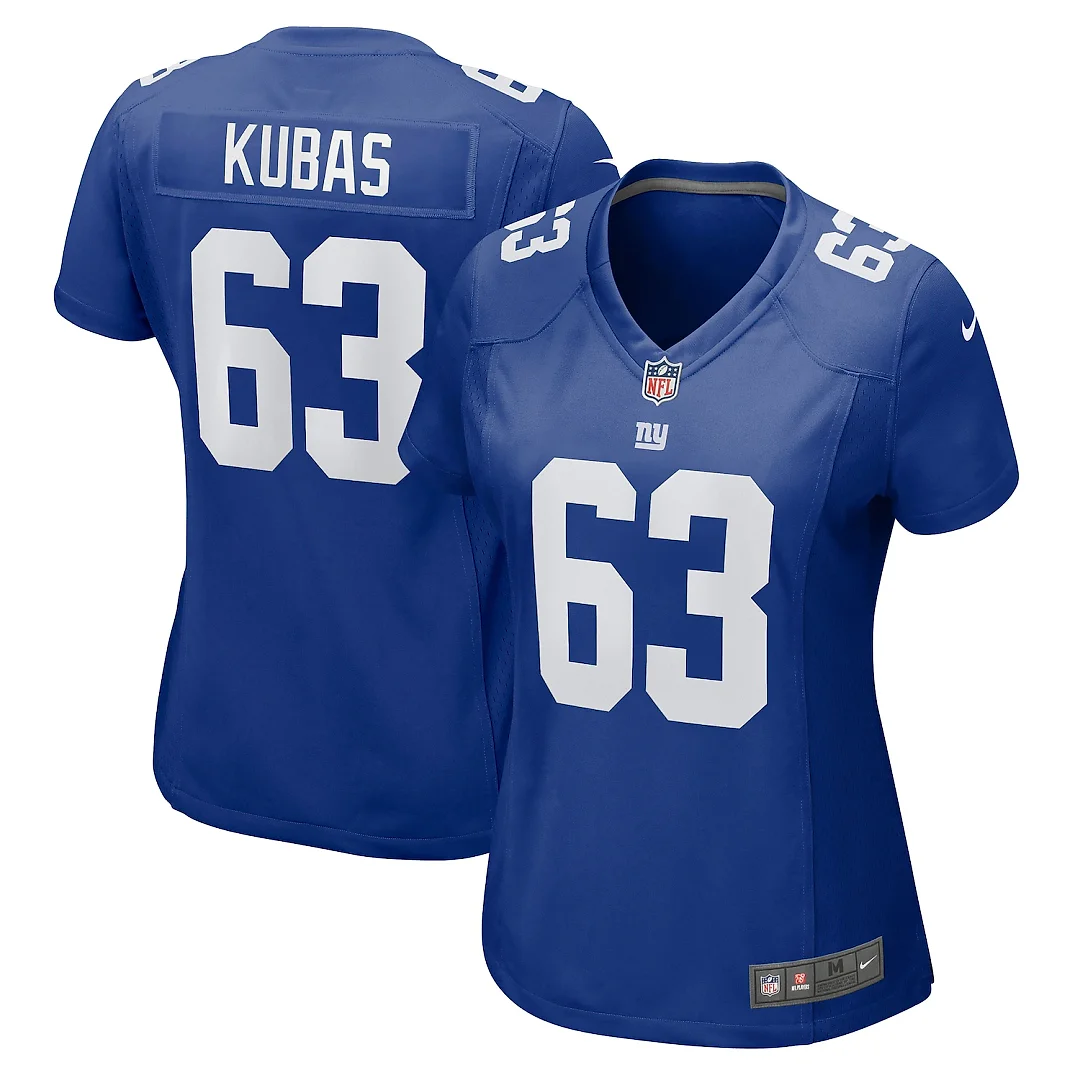 Zennovawear Jake Kubas New York Giants Women's Game Jersey - Royal