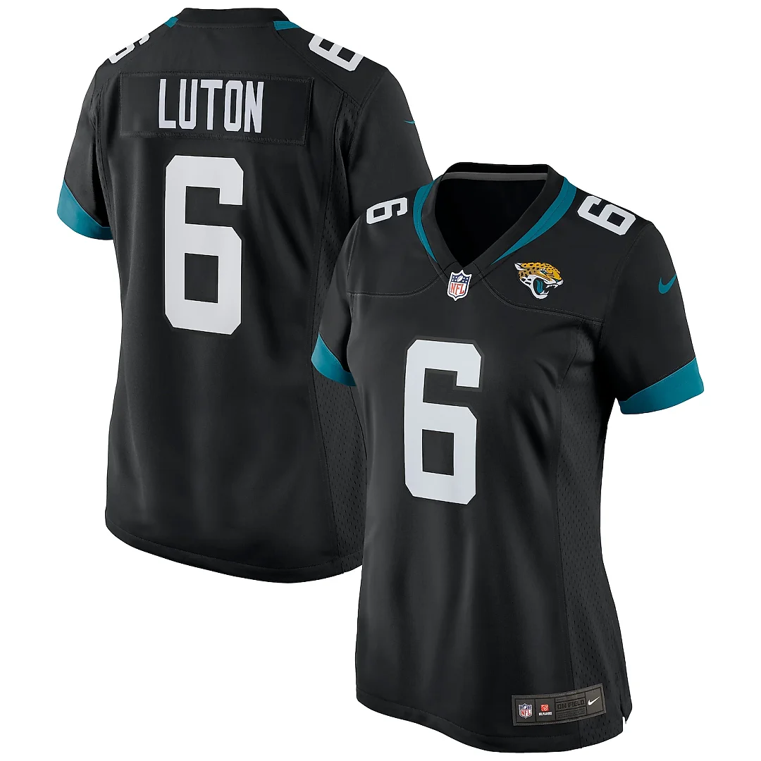 Zennovawear Jake Luton Jacksonville Jaguars Women's Game Jersey - Black